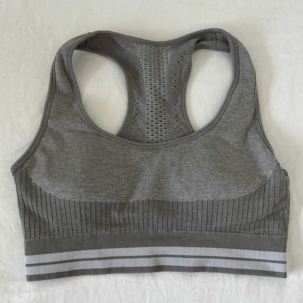 Elevated Mindset - Gray Sports Bra